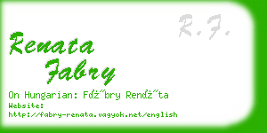 renata fabry business card
